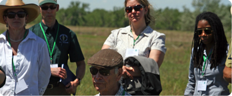 People attending holistic management field day with Allen Savory